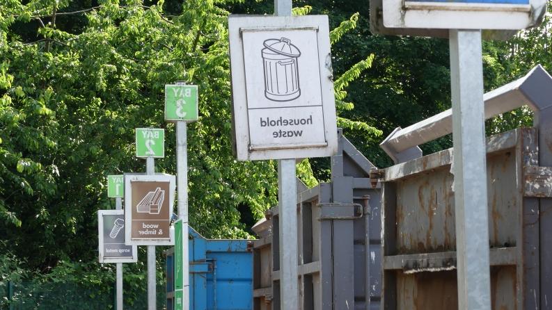 Recycling signs at RRC